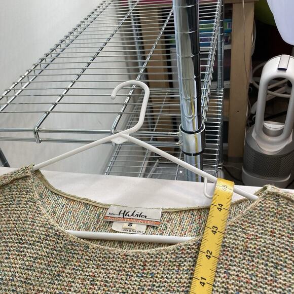 Vintage Mrs. H. Winter Beige Silk Knit Sweater Dress Size S Timeless‎ Chic Retro - Picture 3 of 9